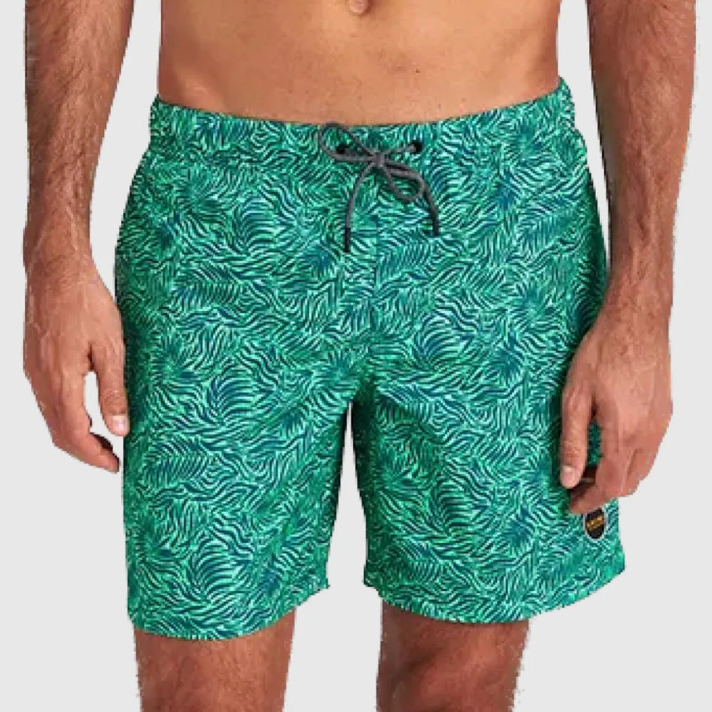 Swimshort Graphic Leaves Micro Peach