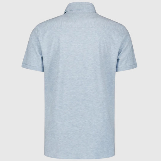 27420381-130 No Excess Shirt Short Sleeve Jersey Melange Stretch Cloud/Light Blue