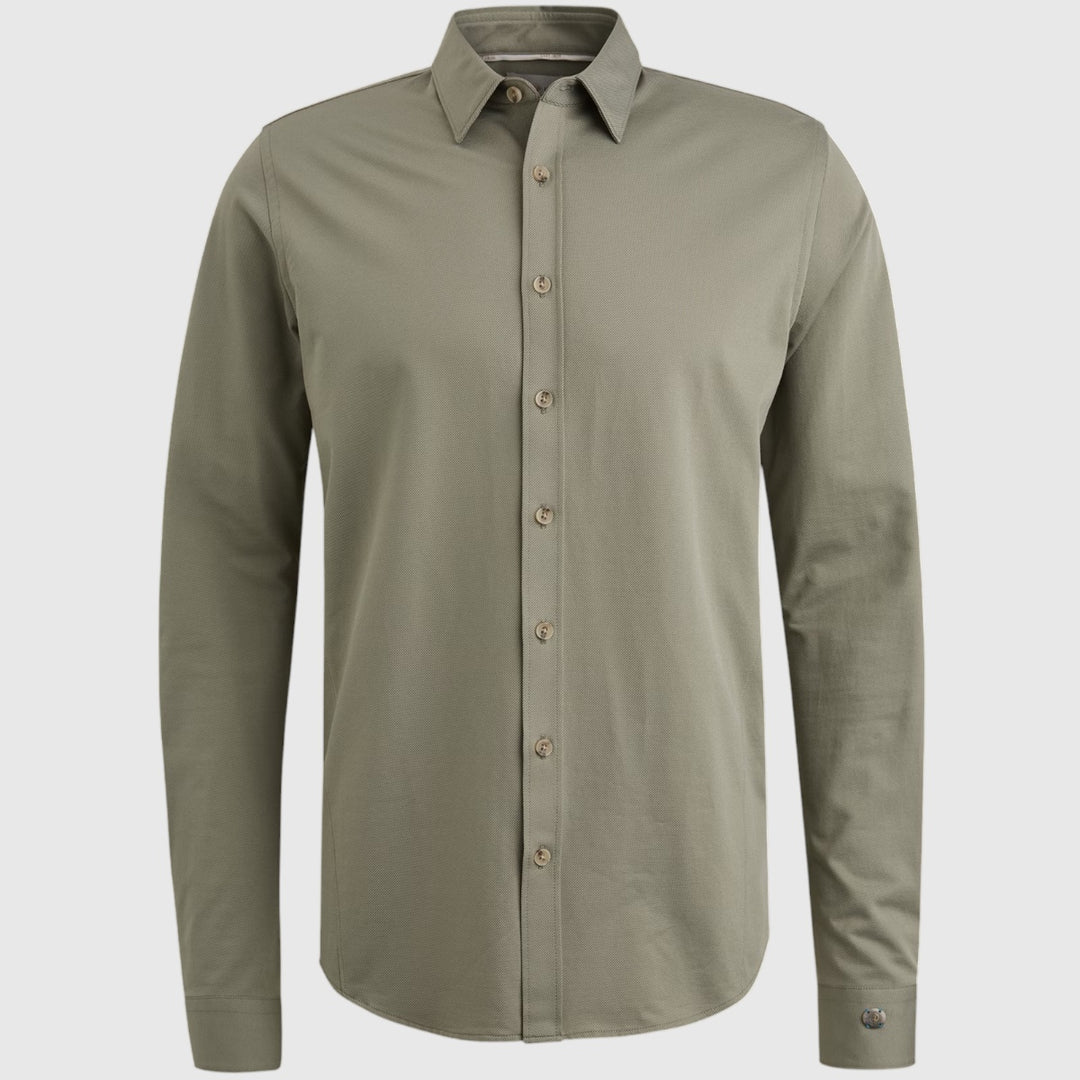 CSI2502200-6496 Cast iron Long Sleeve Shirt Twill Jersey 2 Tone Smokey Olive