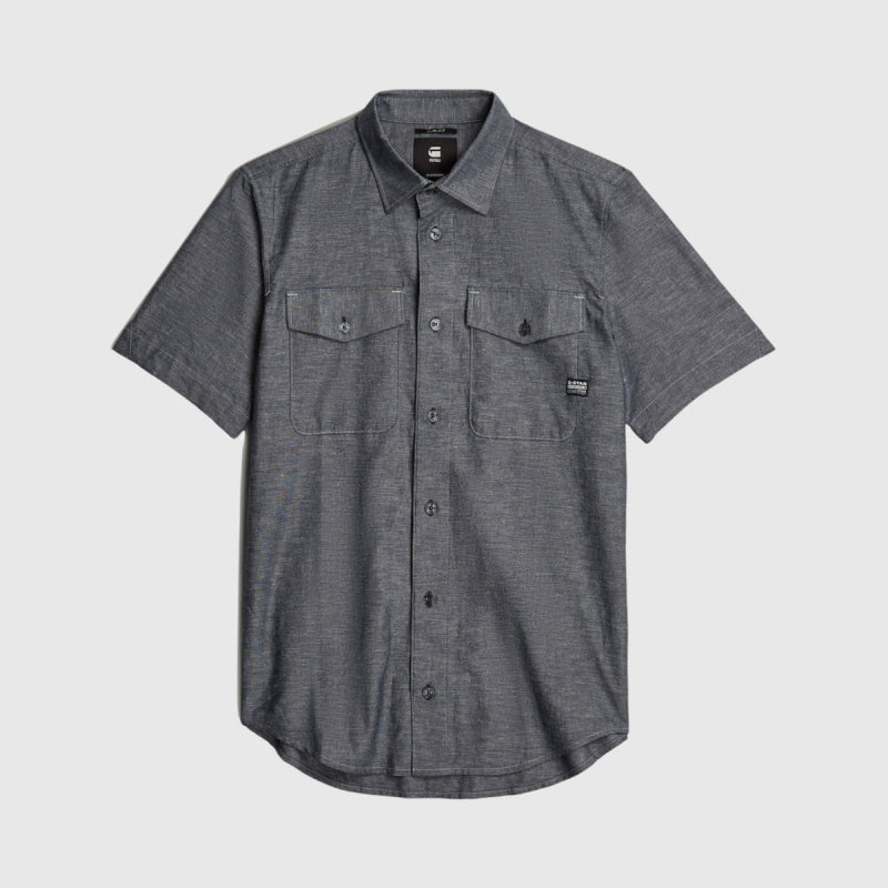 G-Star Marine Slim Shirt Short Sleeve Linen Overhemd