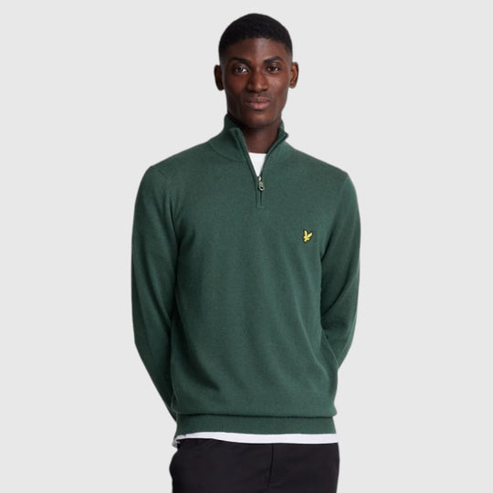 KN2112VC-X311 Lyle & Scott Cotton Merino 1/4 Zip Jumper