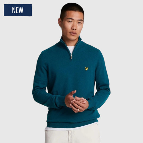 KN2112VC-W992 Lyle & Scott Cotton Merino 1/4 Zip Jumper