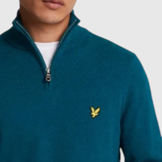 KN2112VC-W992 Lyle & Scott Cotton Merino 1/4 Zip Jumper