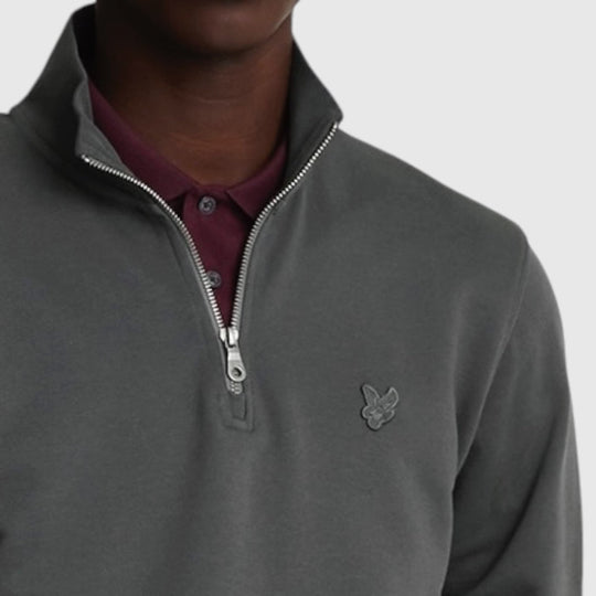 ML2022TON-W635 Lyle & Scott Tonal Eagle Quarter Zip Sweat