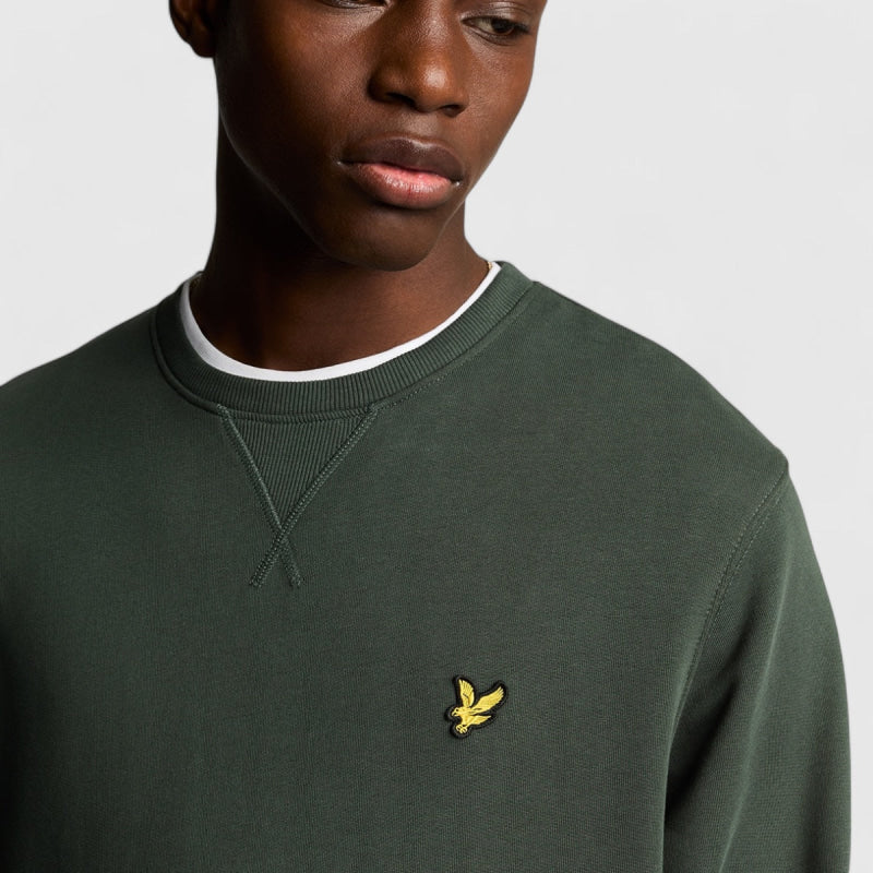 ML424VOG-W504 Lyle & Scott Crew Neck Sweatshirt Deep Green