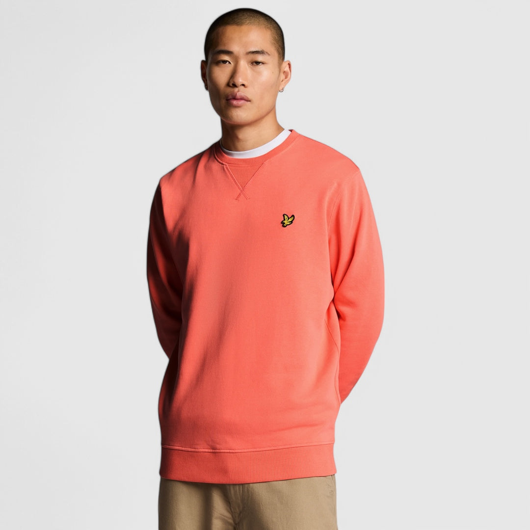 ML424VOG-X586 Lyle & Scott Crew Neck Sweatshirt Coral Stand