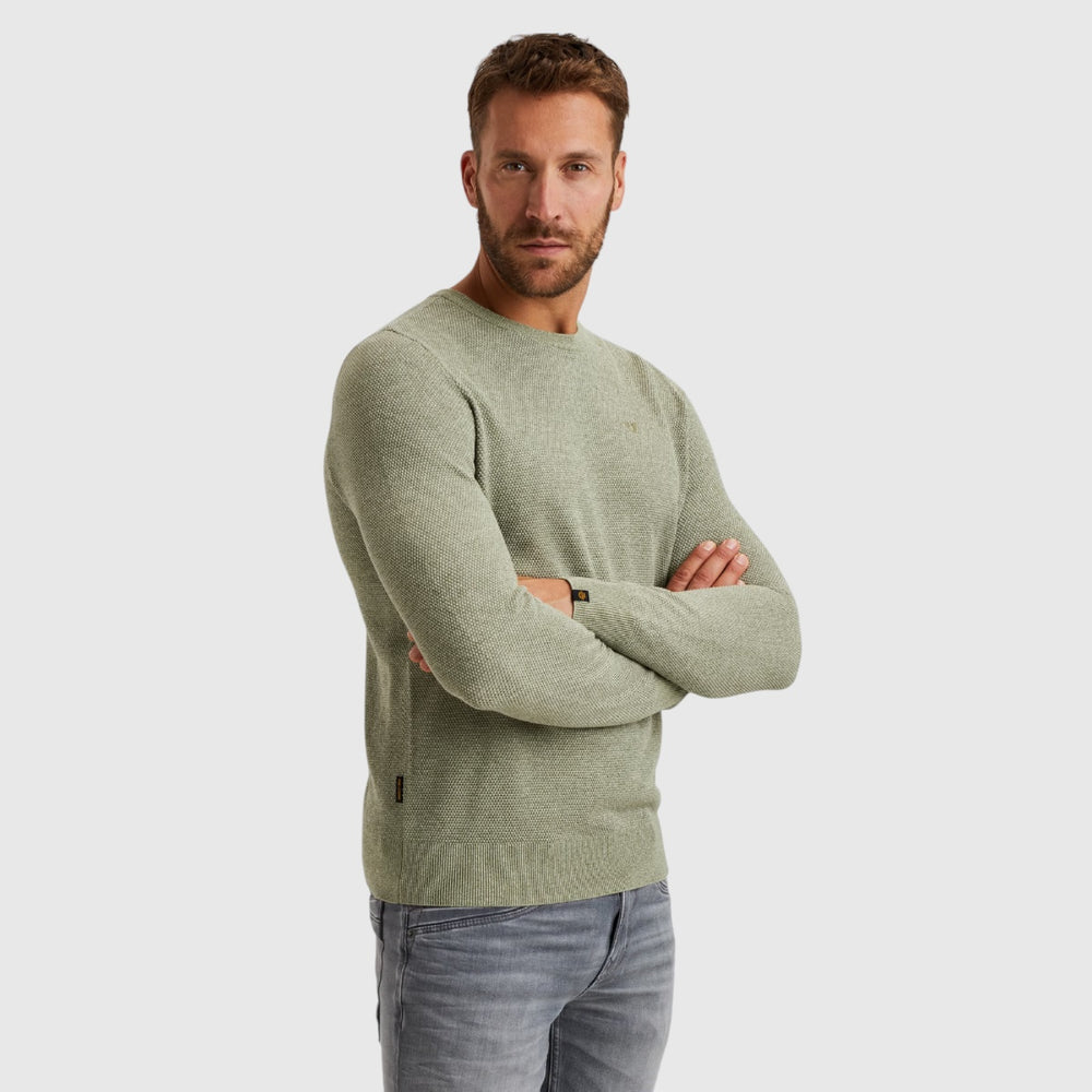 PKW2502326-6380 PME Legend Round Neck Cotton Modal Loden Green