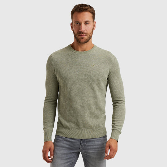 PKW2502326-6380 PME Legend Round Neck Cotton Modal Loden Green