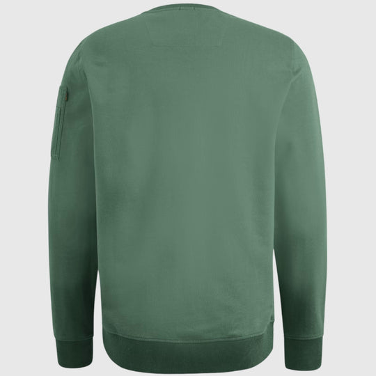 PLS2502499-6072 PME Legnd Round Neck Airstrip Sweat Green