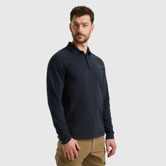 PPS2408807-5281 PME Legend Long Sleeve Polo Subtle Stripe