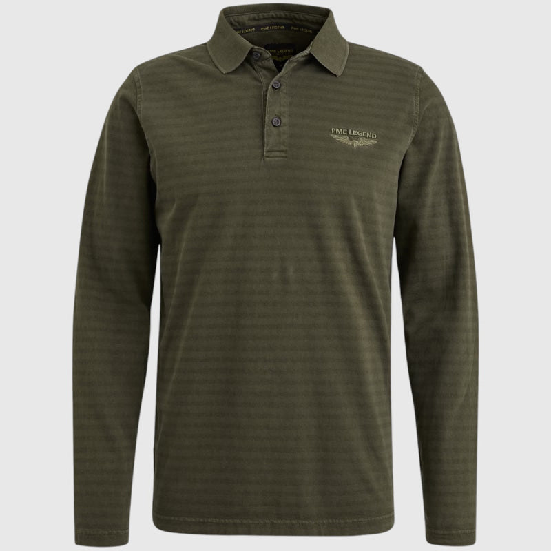 PPS2408807-6154 PME Legend Long Sleeve Polo Subtle Stripe