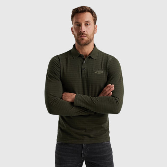 PPS2408807-6154 PME Legend Long Sleeve Polo Subtle Stripe