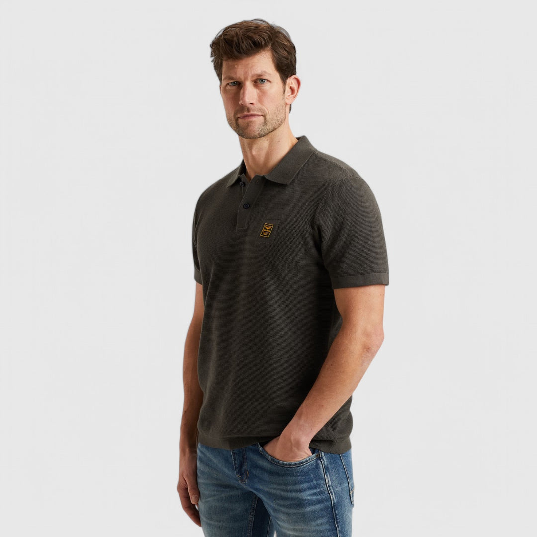 PPSS2502853-8039 PME Legend Short Sleeve Polo Cotton Beluga