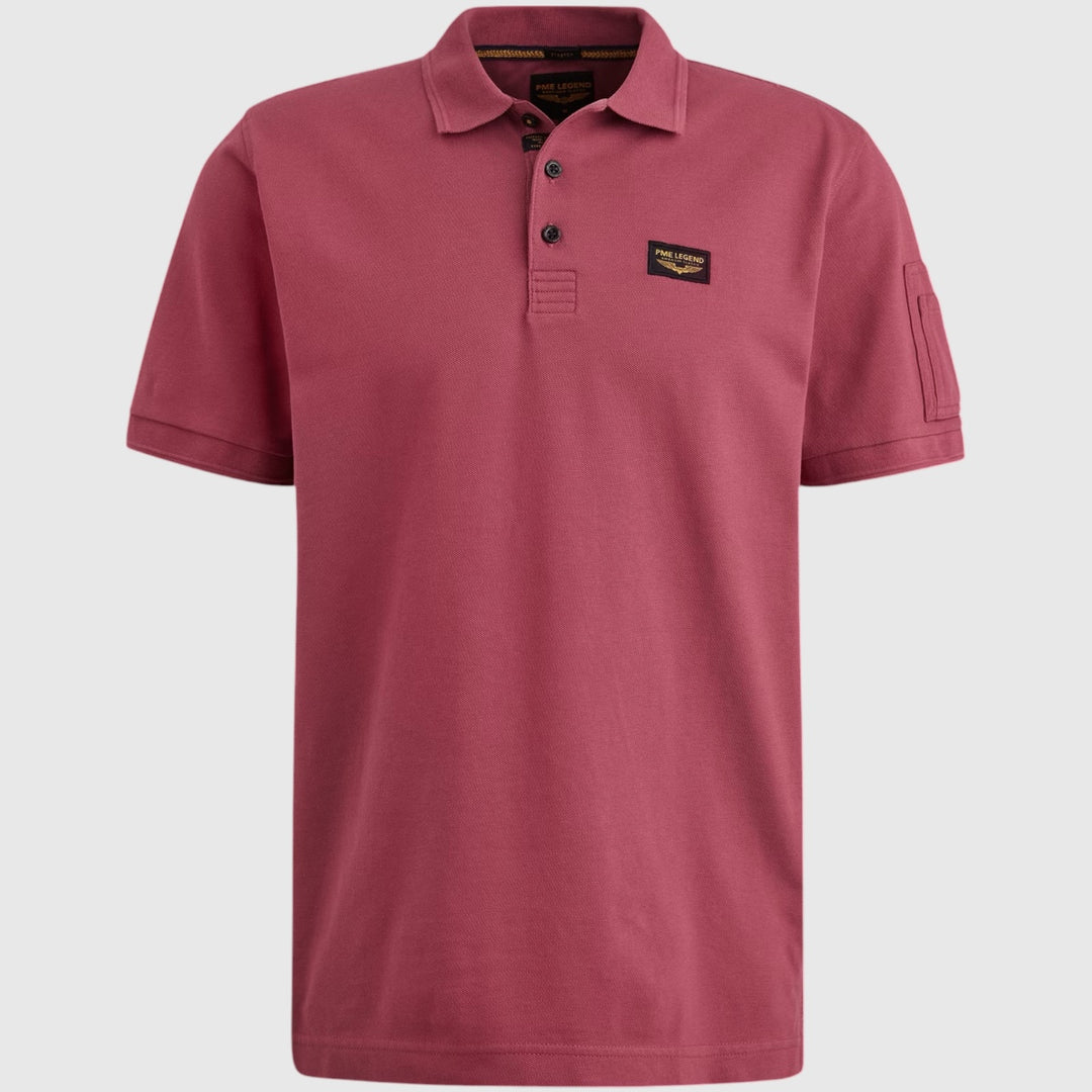 PPSS2502899-4021 PME Legend Short Sleeve Trackway Polo rose