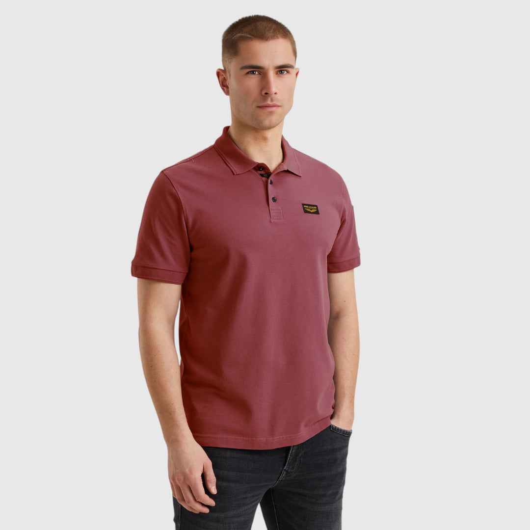 PPSS2502899-4021 PME Legend Short Sleeve Trackway Polo rose