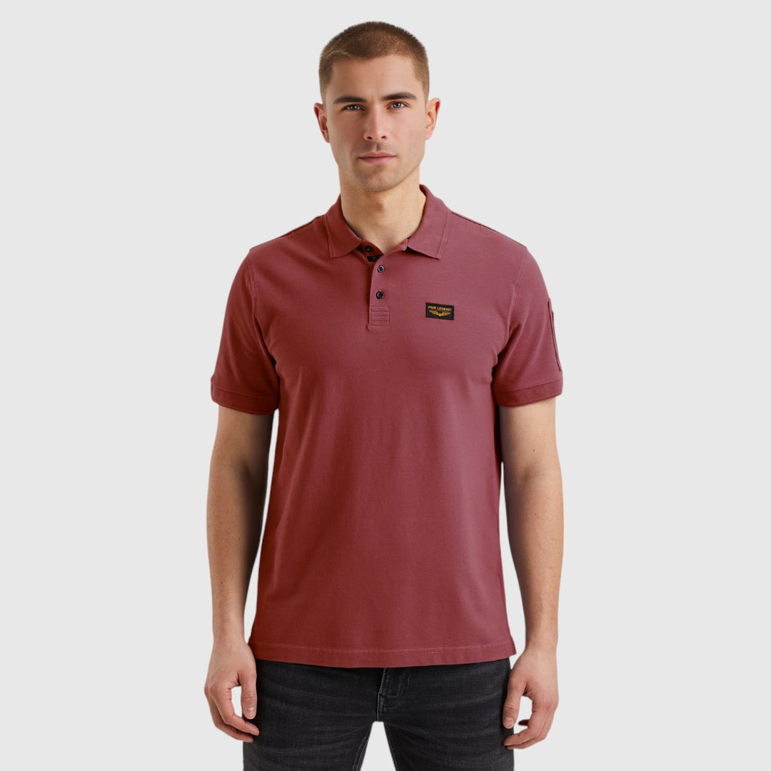 PPSS2502899-4021 PME Legend Short Sleeve Trackway Polo rose