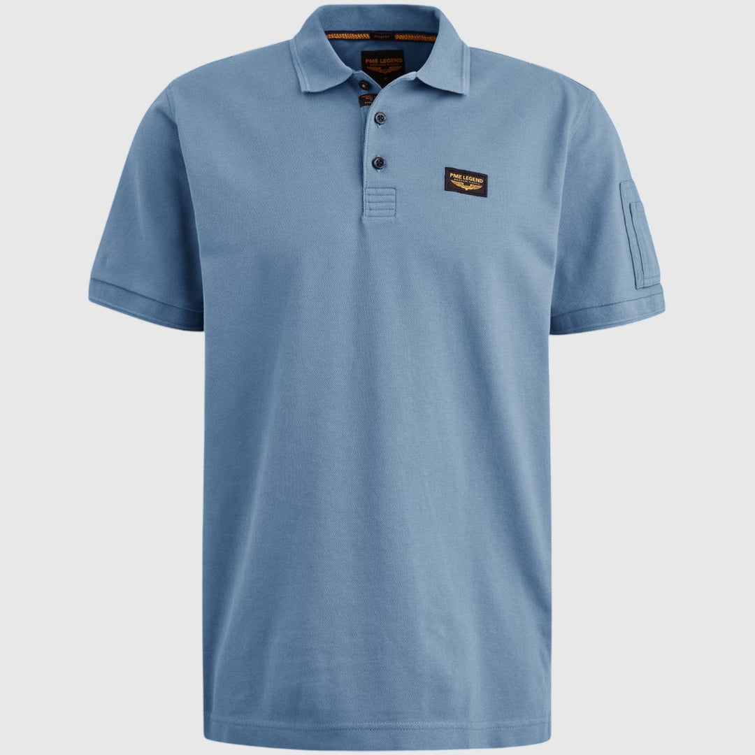 PPSS2502899-5393 PME Legend Short Sleeve Trackway Polo light blauw