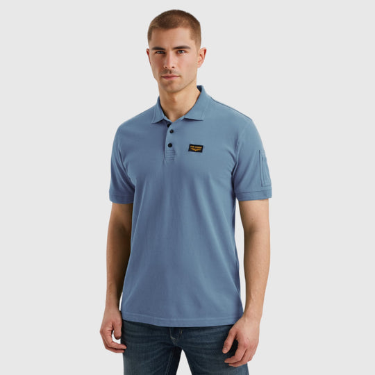 PPSS2502899-5393 PME Legend Short Sleeve Trackway Polo light blauw