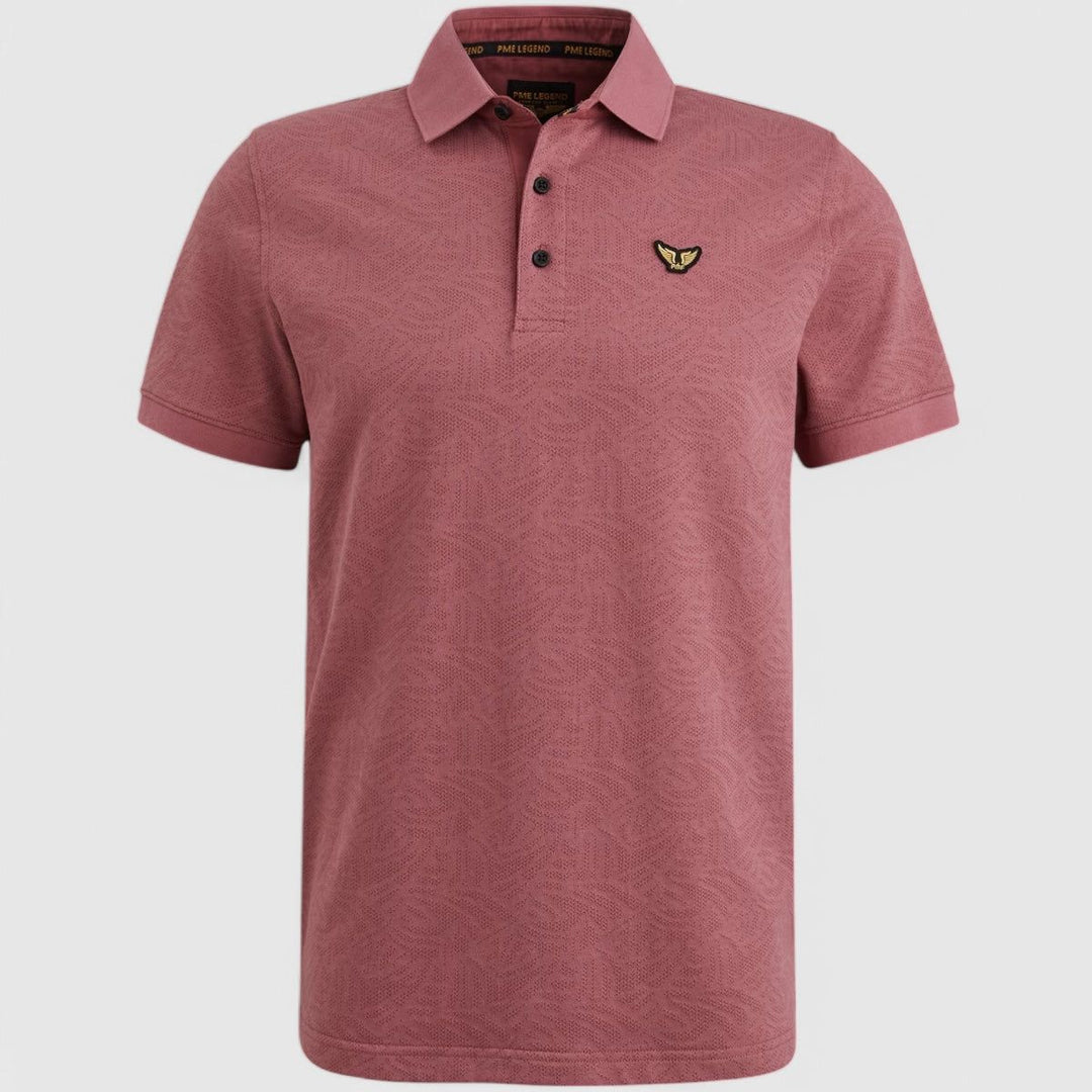 PPSS2503883-4021 PME Legend Polo Jacquard Jersey Dry Rose