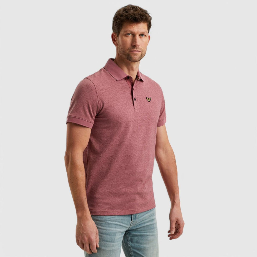 PPSS2503883-4021 PME Legend Polo Jacquard Jersey Dry Rose