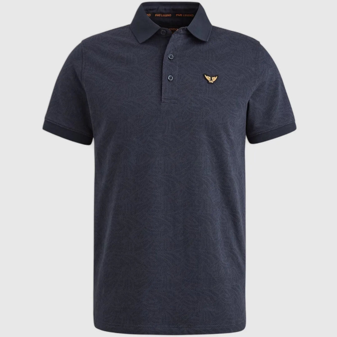 PPSS2503883-5281 PME Legend Polo Jacquard Jersey Salute/Navy