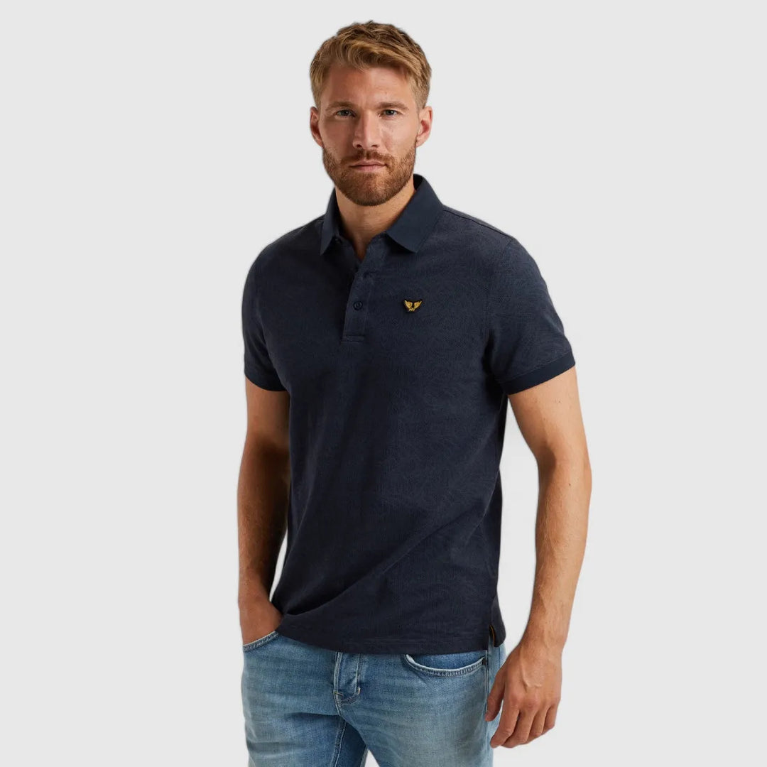 PPSS2503883-5281 PME Legend Polo Jacquard Jersey Salute/Navy