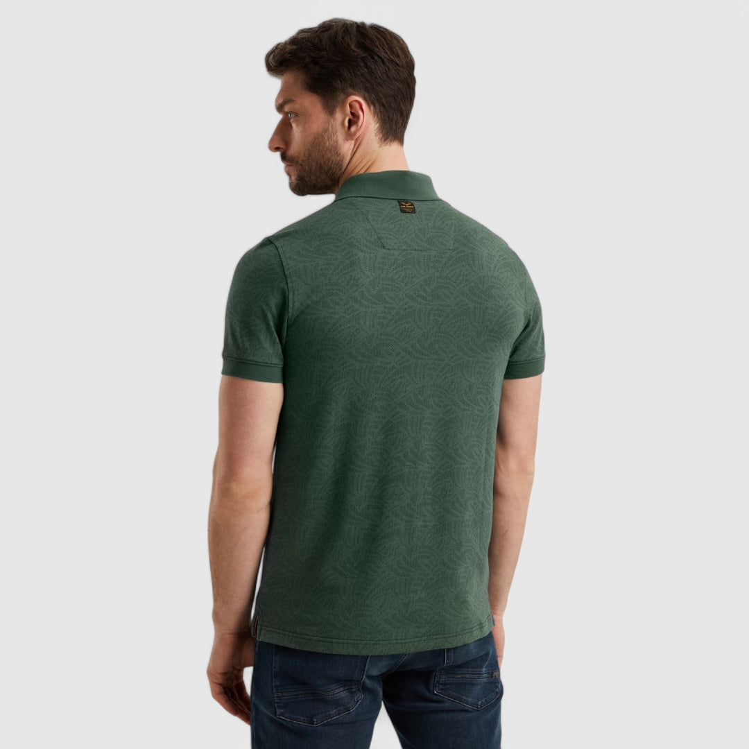 PPSS2503883-6147 PME Legend Polo Jacquard Jersey Green Gables