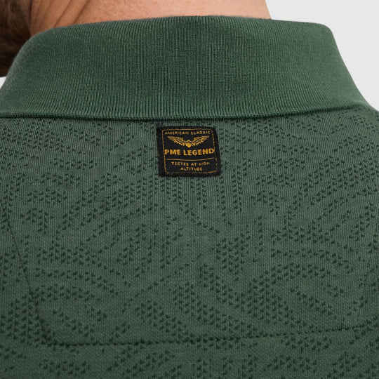 PPSS2503883-6147 PME Legend Polo Jacquard Jersey Green Gables