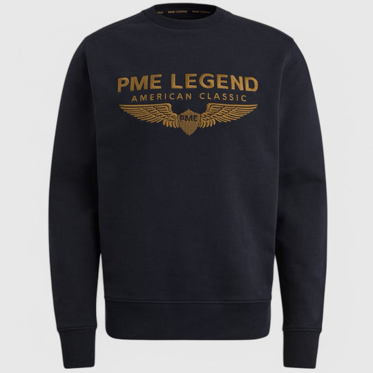 PSW0000440-5281 PME Legend Crewneck Logo Soft Terry Salute/Navy