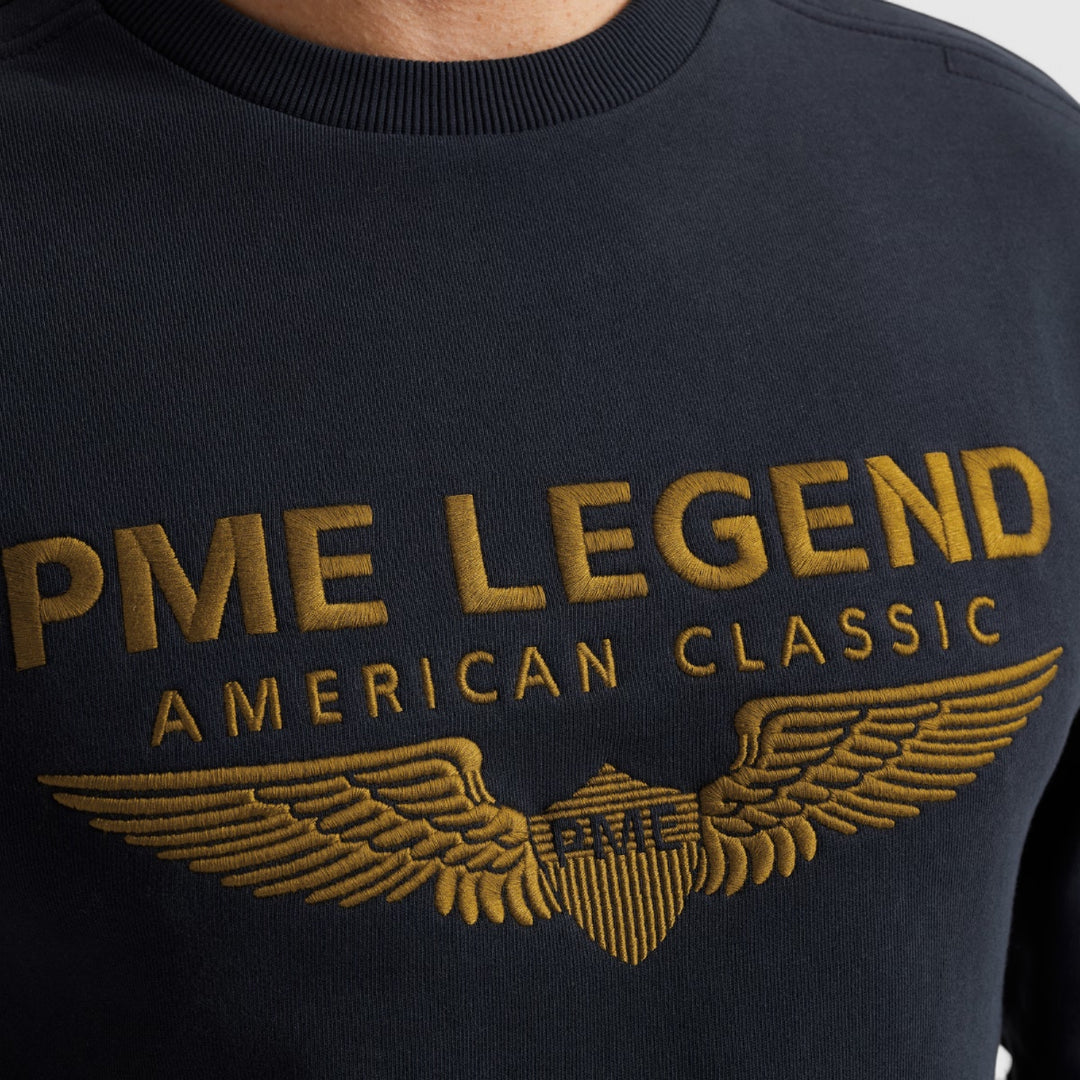 PSW0000440-5281 PME Legend Crewneck Logo Soft Terry Salute/Navy