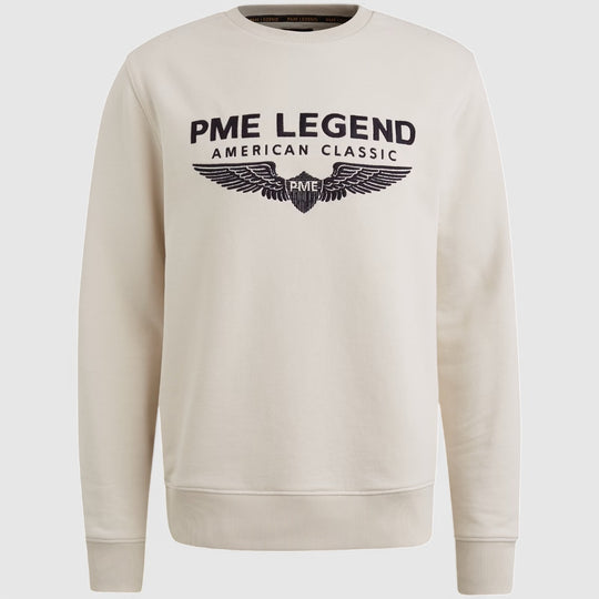 PSW0000440-7011 PME Legend Crewneck Logo Soft Terry Bone White