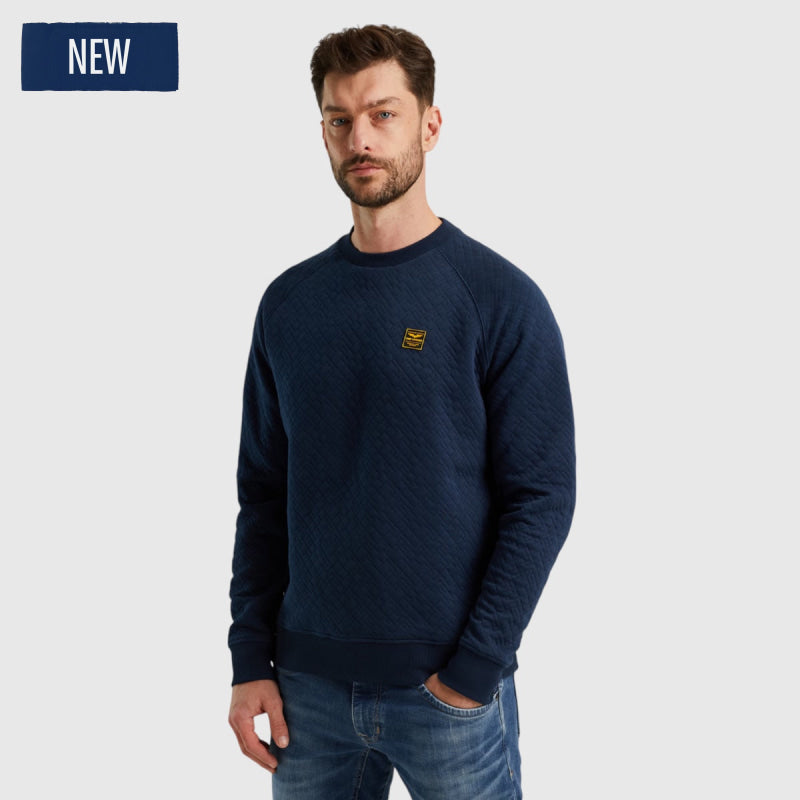 PSW2410471-5426 PME Legend Crewneck Cable Jacquard Sweat