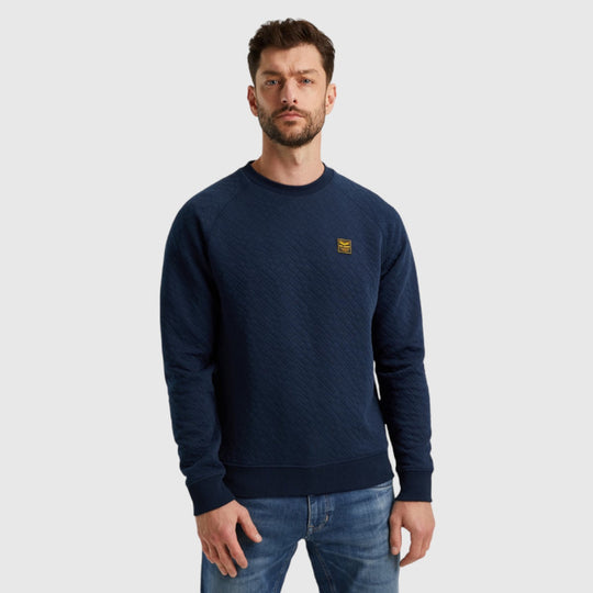 PSW2410471-5426 PME Legend Crewneck Cable Jacquard Sweat