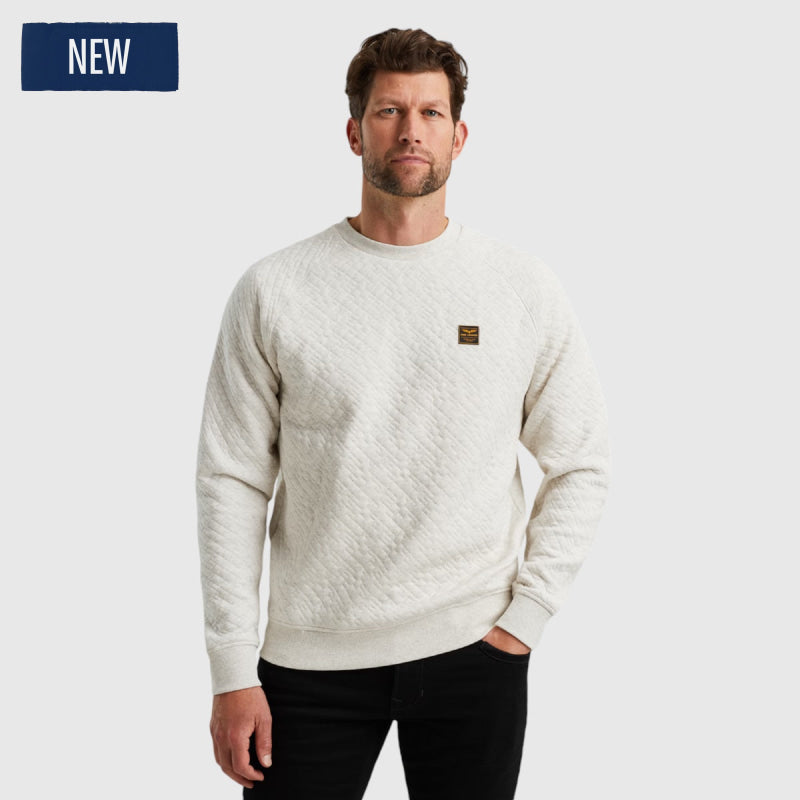 PSW2410471-910 PME Legend Crewneck Cable Jacquard Sweat