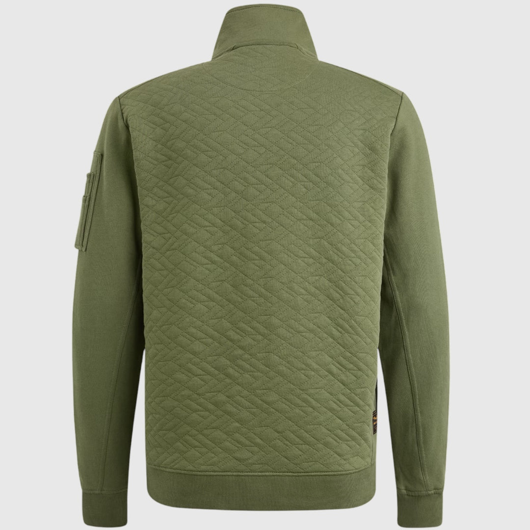 PSW2502475-6380 PME Legend Zip Jacket Jacquard Interlock Sweat Loden Green