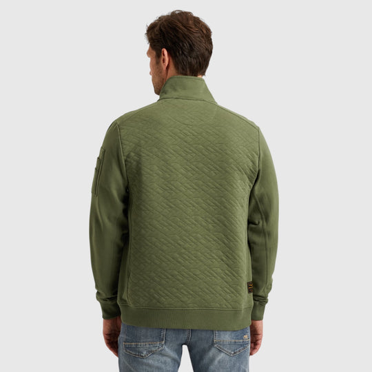 PSW2502475-6380 PME Legend Zip Jacket Jacquard Interlock Sweat Loden Green