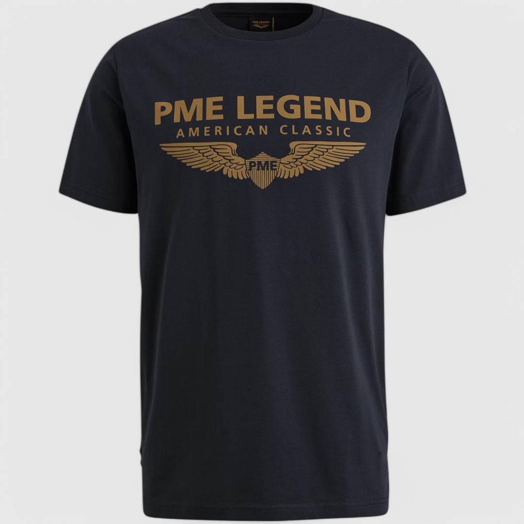 PTSS0000588-5281 PME Legend Cotton Elastan Logo T-Shirt Salute/Navy