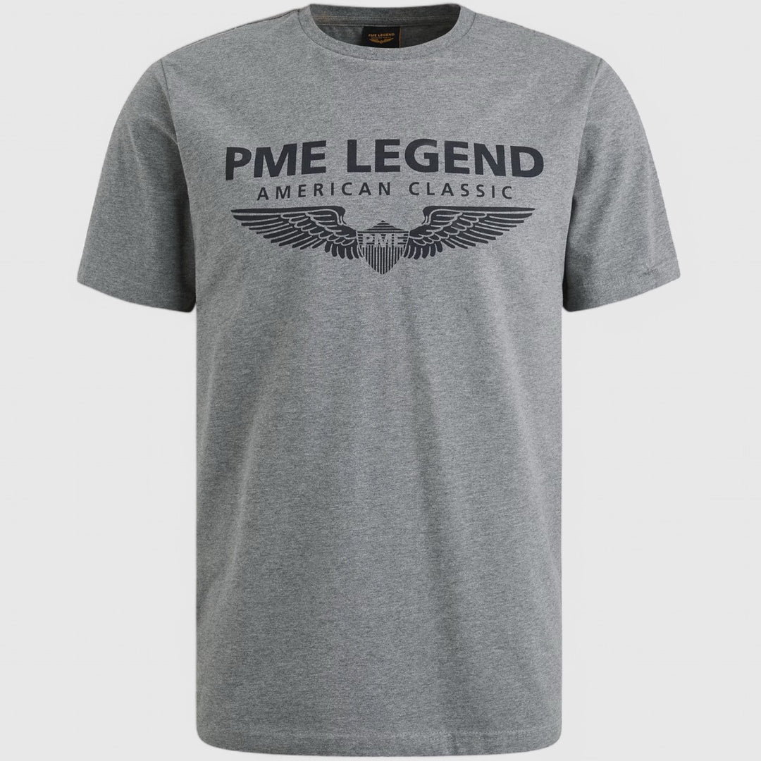 PTSS0000588-960 PME Legend Cotton Elastan Logo T-Shirt Grey