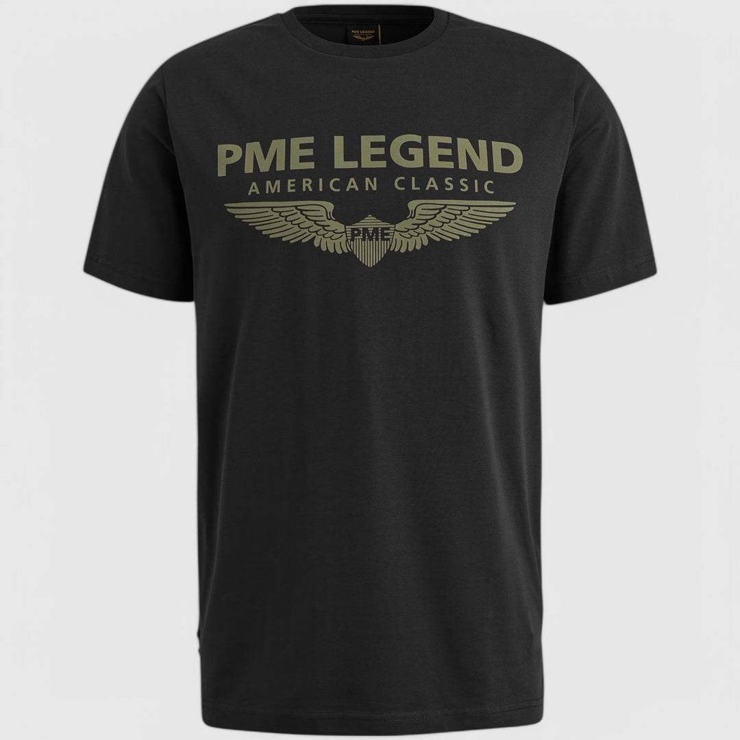 PTSS0000588-999 PME Legend Cotton Elastan Logo T-Shirt Black