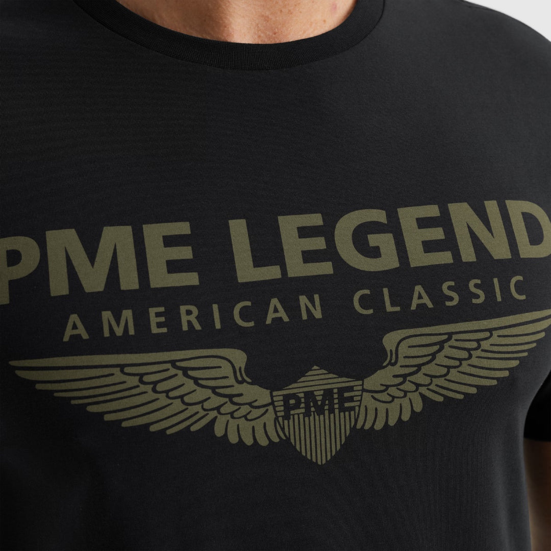 PTSS0000588-999 PME Legend Cotton Elastan Logo T-Shirt Black