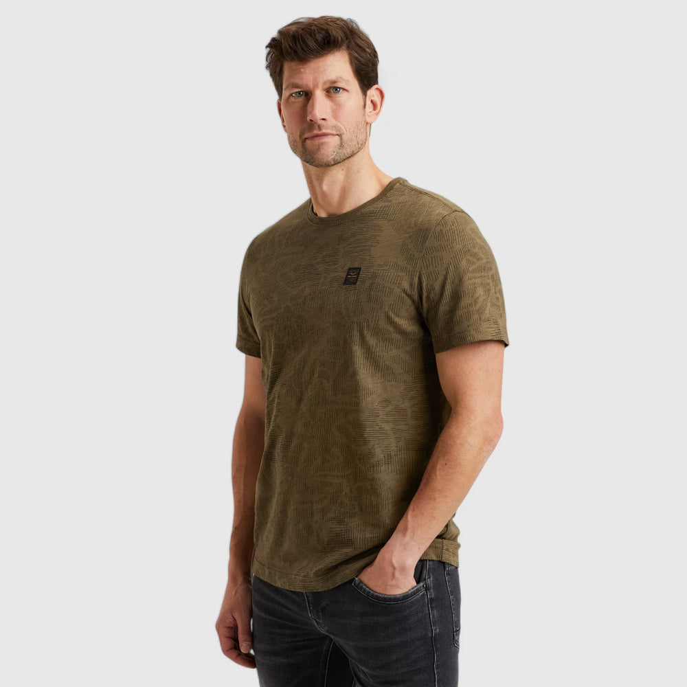 PTSS2503567-8035 PME Legend T-Shirt Slub Jersey Print Beech