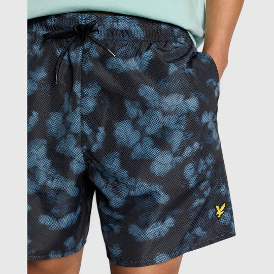 SH1204VB-Z271 Lyle & Scott Digital Floral Print Swim Short Dark Navy