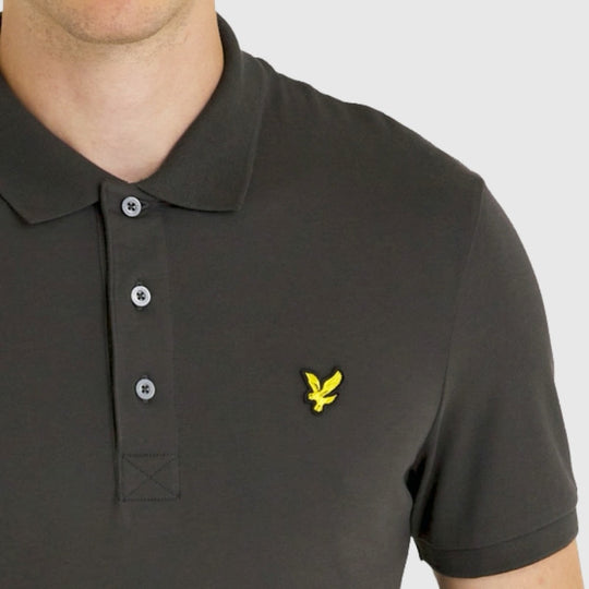 sp400vog w635 plain polo shirt short sleeve lyle & scott polo gunmetal3