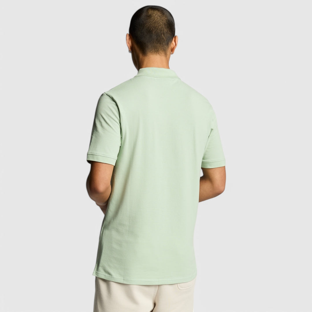 SP400VOG-X487 Lyle & Scott Plain Polo Shirt Short Sleeve Fresh Green