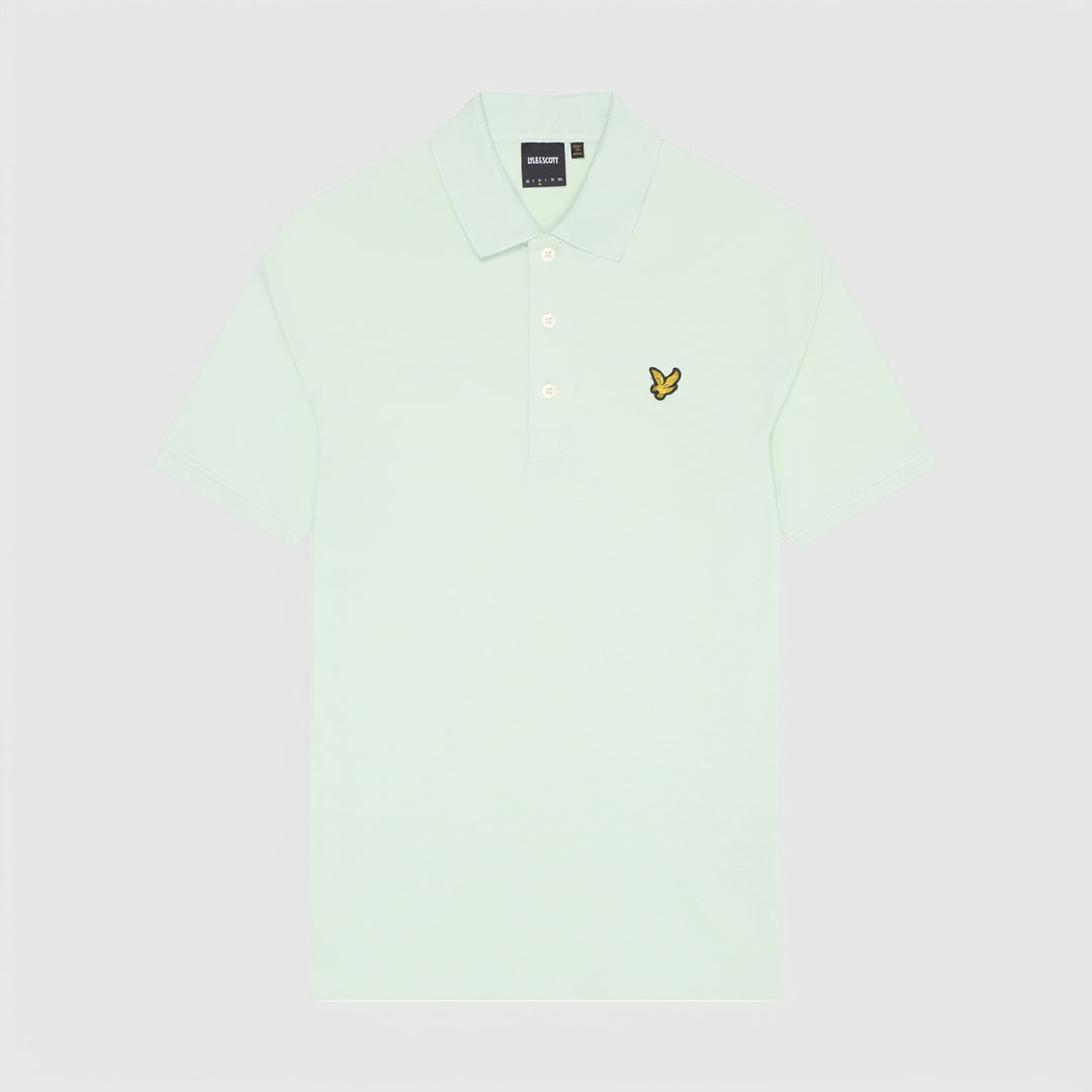 SP400VOG-X487 Lyle & Scott Plain Polo Shirt Short Sleeve Fresh Green