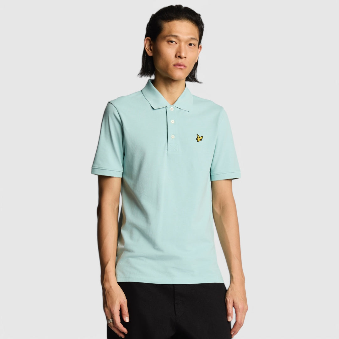 SP400VOG-X580 Lyle & Scott Plain Polo Shirt Short Sleeve Future Blue