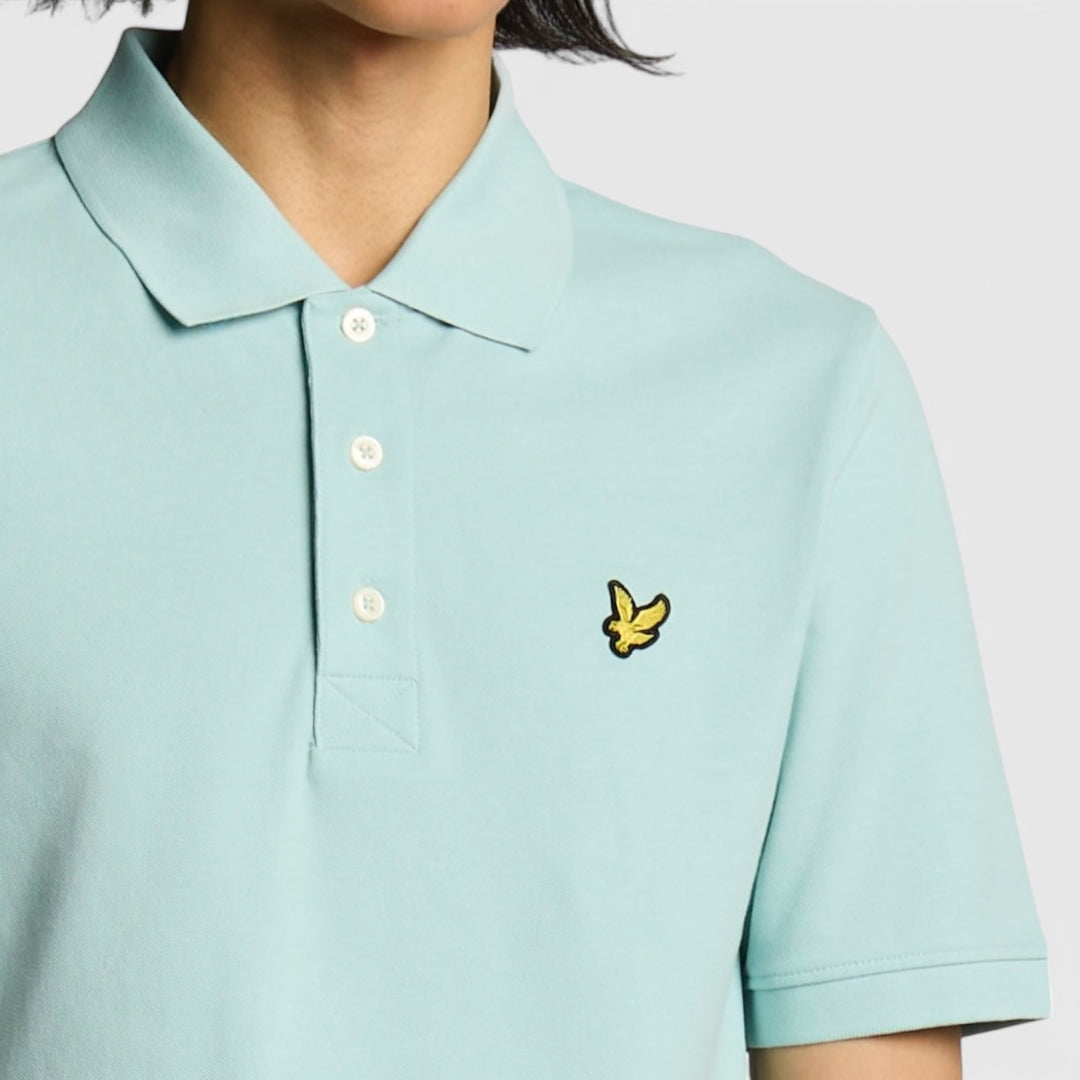 SP400VOG-X580 Lyle & Scott Plain Polo Shirt Short Sleeve Future Blue