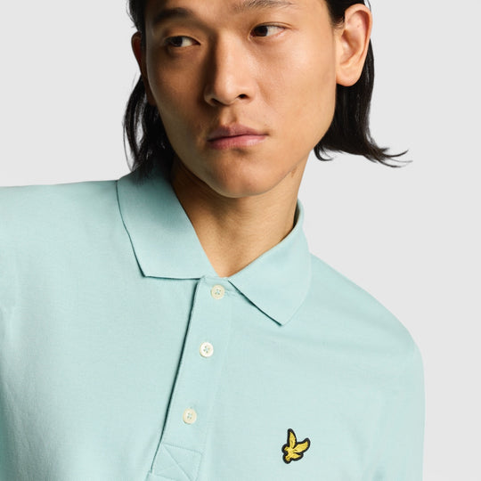 SP400VOG-X580 Lyle & Scott Plain Polo Shirt Short Sleeve Future Blue