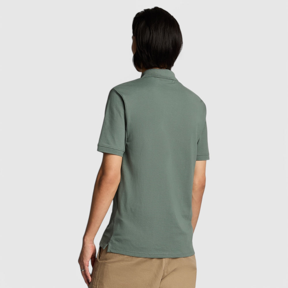 SP400VOG-X583 Lyle & Scott Plain Polo Shirt Short Sleeve Green Mercurial