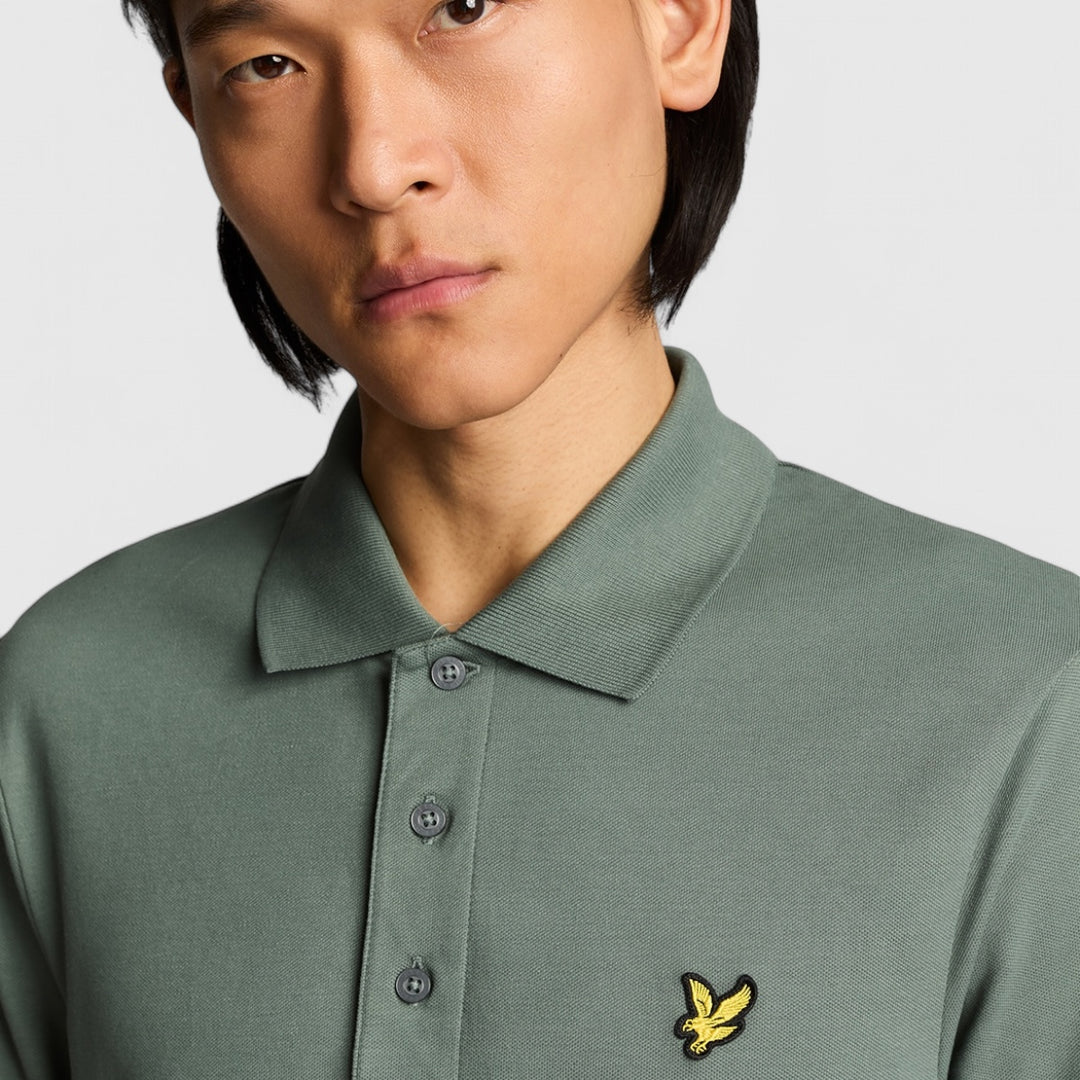 SP400VOG-X583 Lyle & Scott Plain Polo Shirt Short Sleeve Green Mercurial